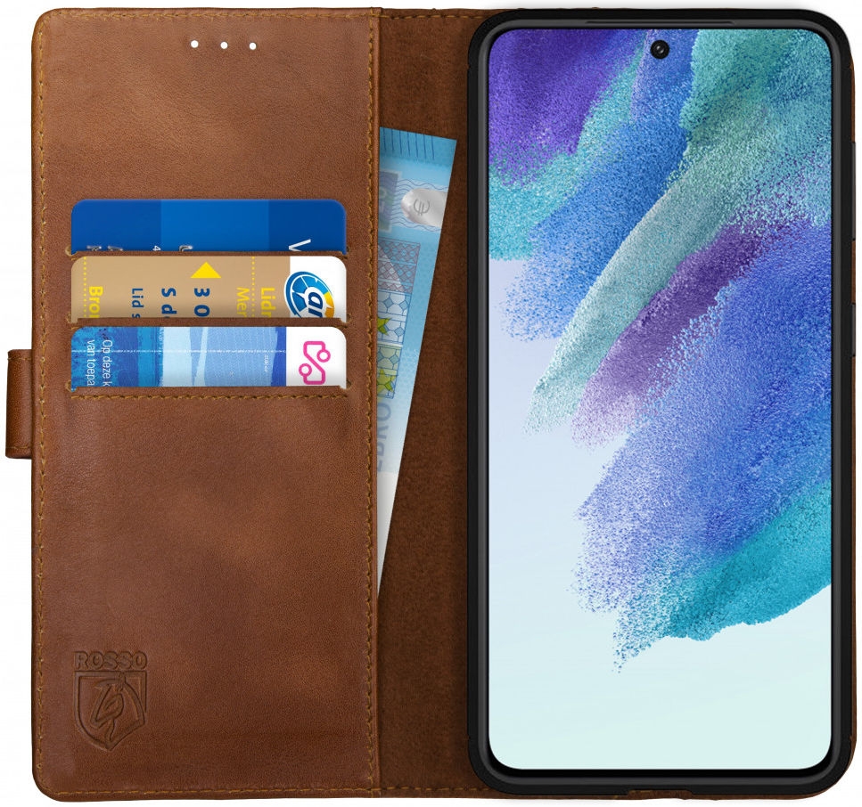 Rosso Deluxe Δερμάτινη Θήκη Πορτοφόλι Samsung Galaxy S21 FE 5G - Brown