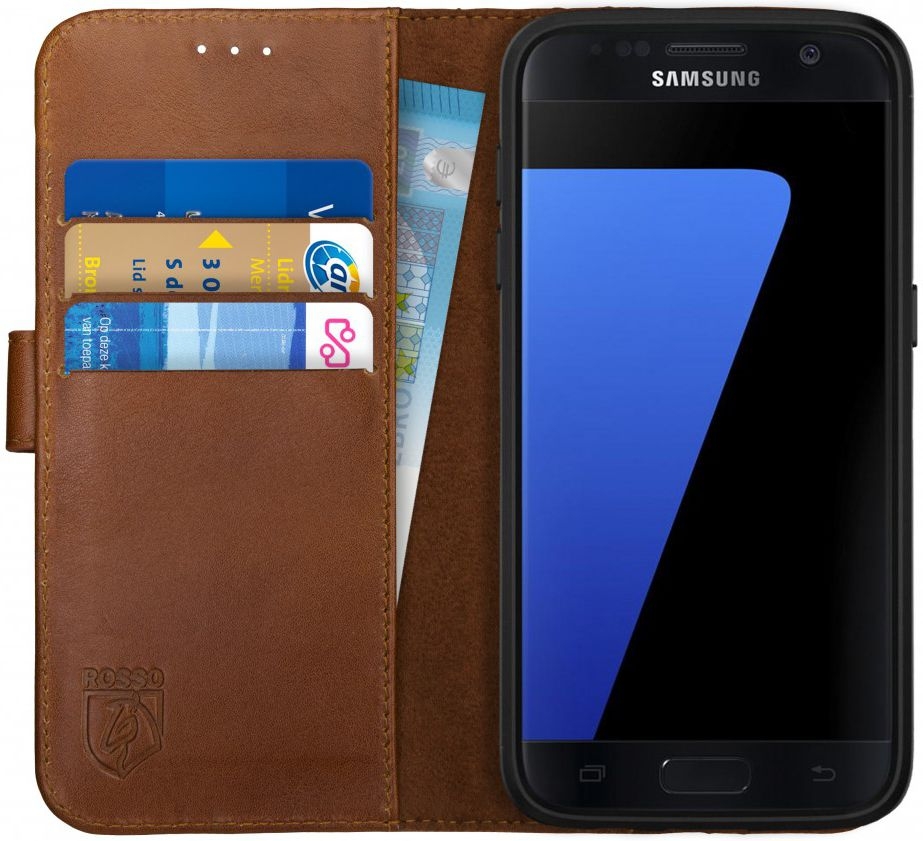 Rosso Deluxe Δερμάτινη Θήκη Πορτοφόλι Samsung Galaxy S7 - Brown