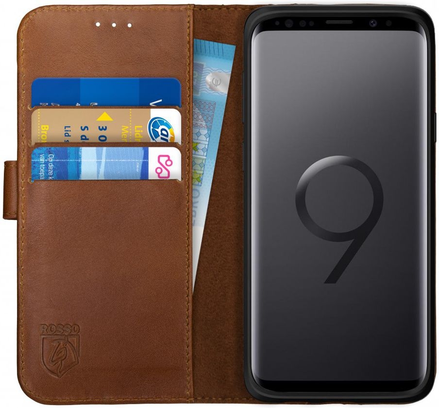 Rosso Deluxe Δερμάτινη Θήκη Πορτοφόλι Samsung Galaxy S9 - Brown