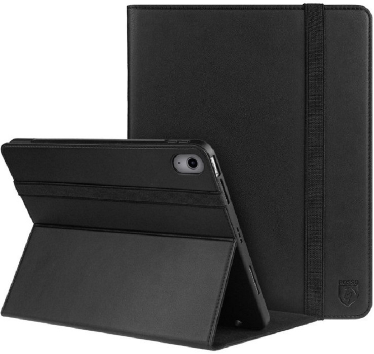Rosso Element PU Θήκη Apple iPad Air 7 2025 11" / Air 6 2024 11" / Air 5 2022 10.9" / Air 4 2020 10.9" με Υποδοχή Apple Pencil - Black