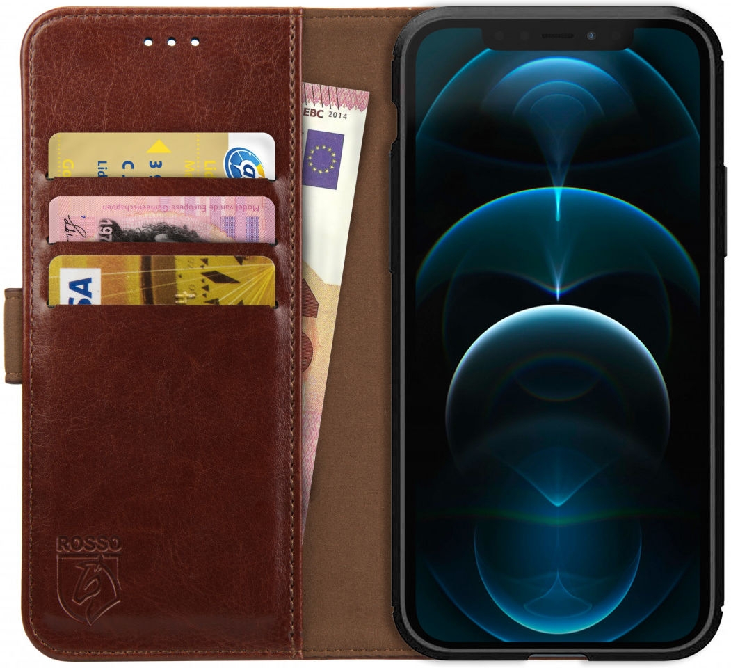 Rosso Element PU Θήκη Πορτοφόλι Apple iPhone 12 Pro Max - Brown