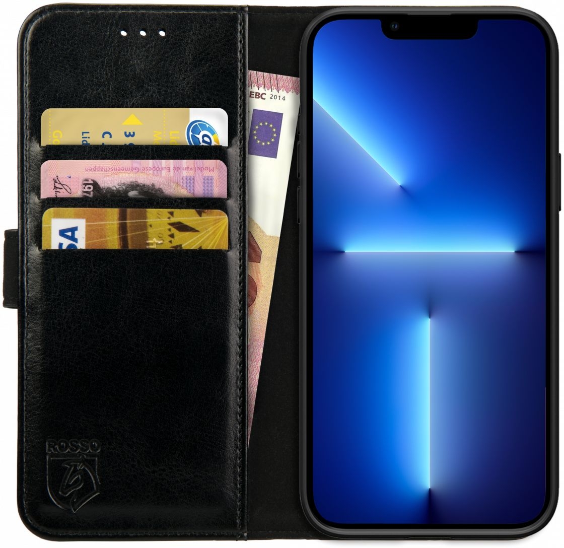 Rosso Element PU Θήκη Πορτοφόλι Apple iPhone 13 Pro - Black