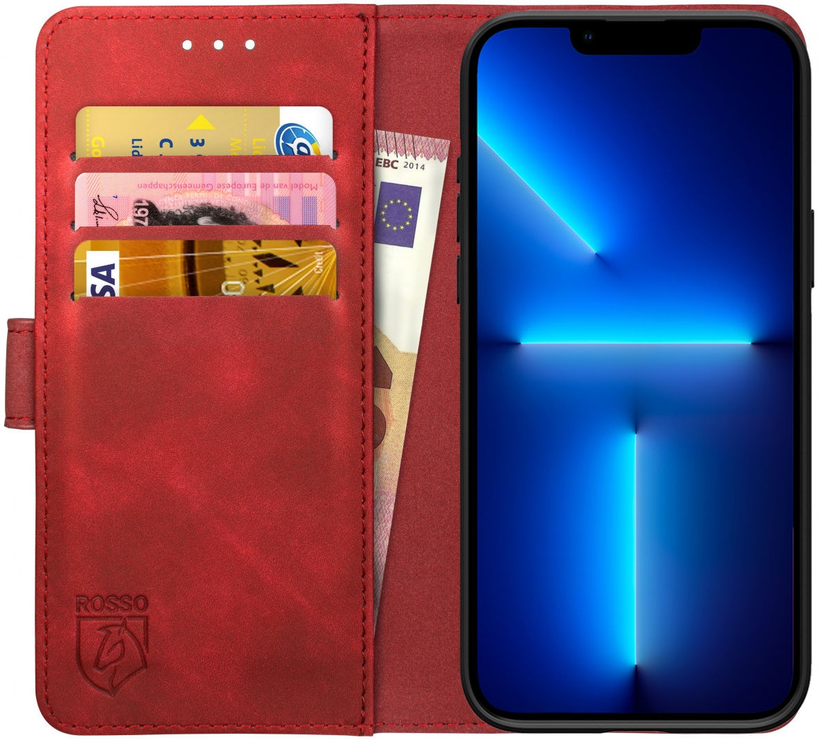 Rosso Element PU Θήκη Πορτοφόλι Apple iPhone 13 Pro - Red