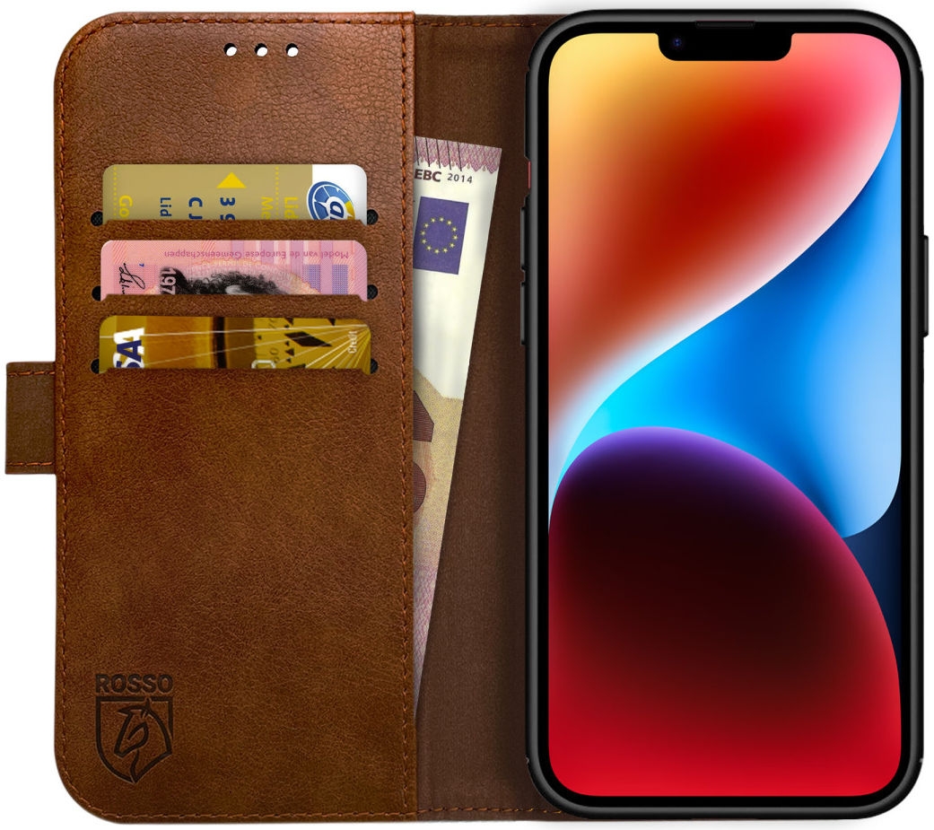 Rosso Element PU Θήκη Πορτοφόλι Apple iPhone 14 Plus - Brown