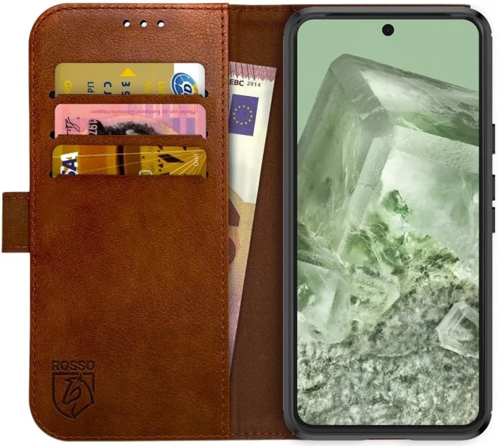 Rosso Element PU Θήκη Πορτοφόλι Google Pixel 8 - Brown