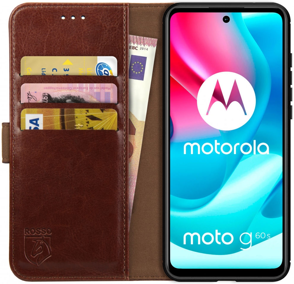 Rosso Element PU Θήκη Πορτοφόλι Motorola Moto G60S - Brown