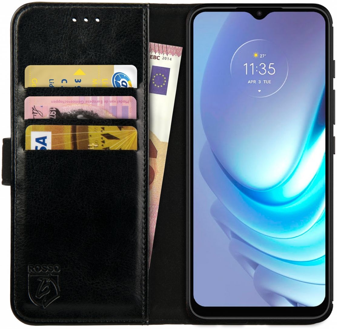 Rosso Element PU Θήκη Πορτοφόλι Motorola Moto G50 4G - Black