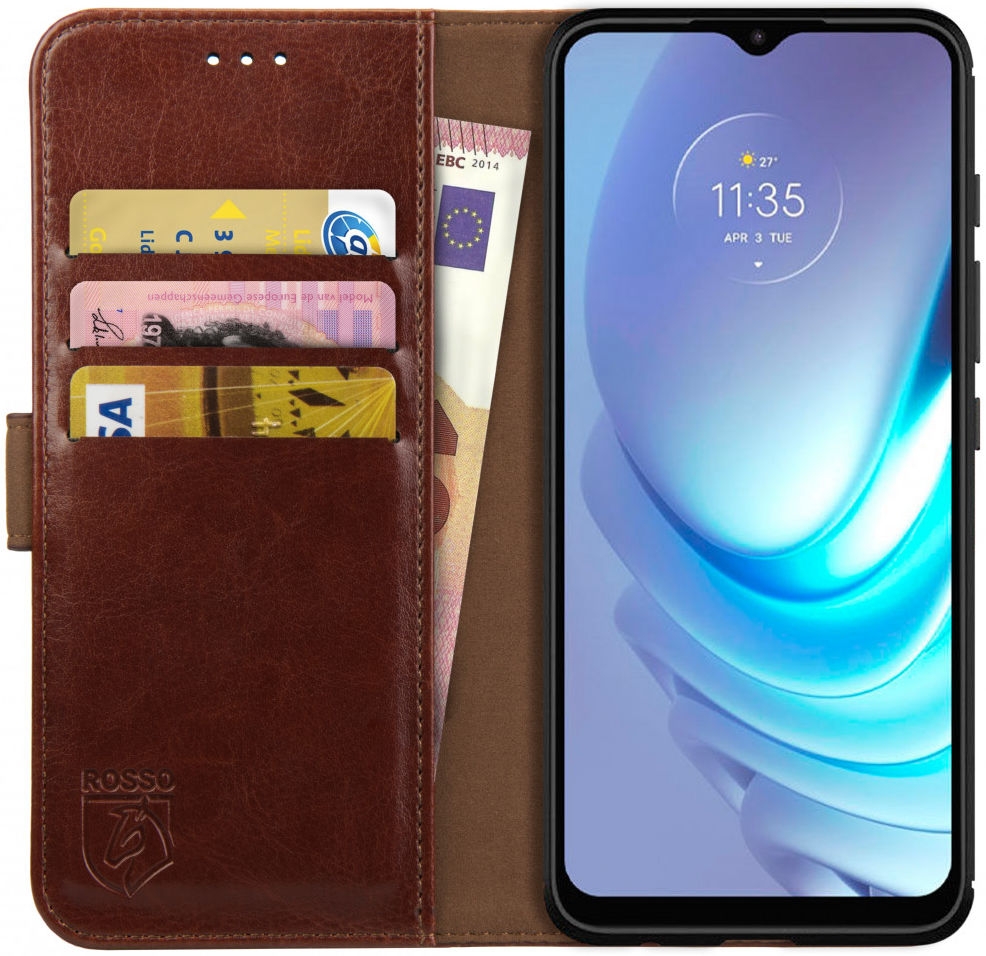 Rosso Element PU Θήκη Πορτοφόλι Motorola Moto G50 4G - Brown