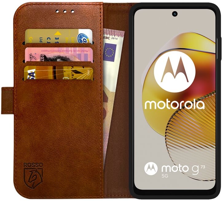 Rosso Element PU Θήκη Πορτοφόλι Motorola Moto G73 - Brown