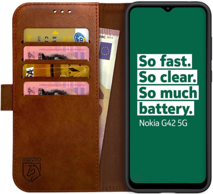 Rosso Element PU Θήκη Πορτοφόλι Nokia G42 - Brown