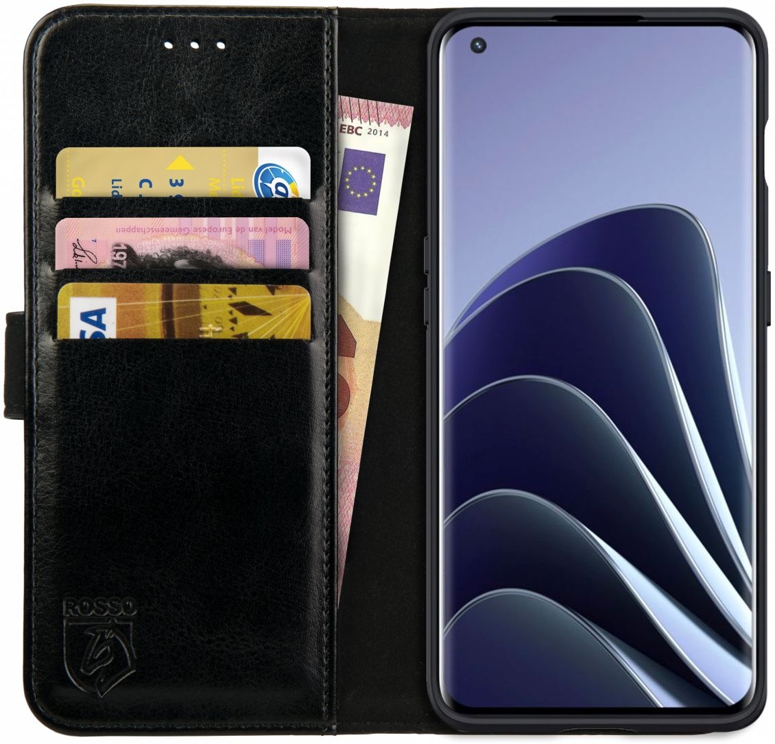 Rosso Element PU Θήκη Πορτοφόλι OnePlus 10 Pro - Black