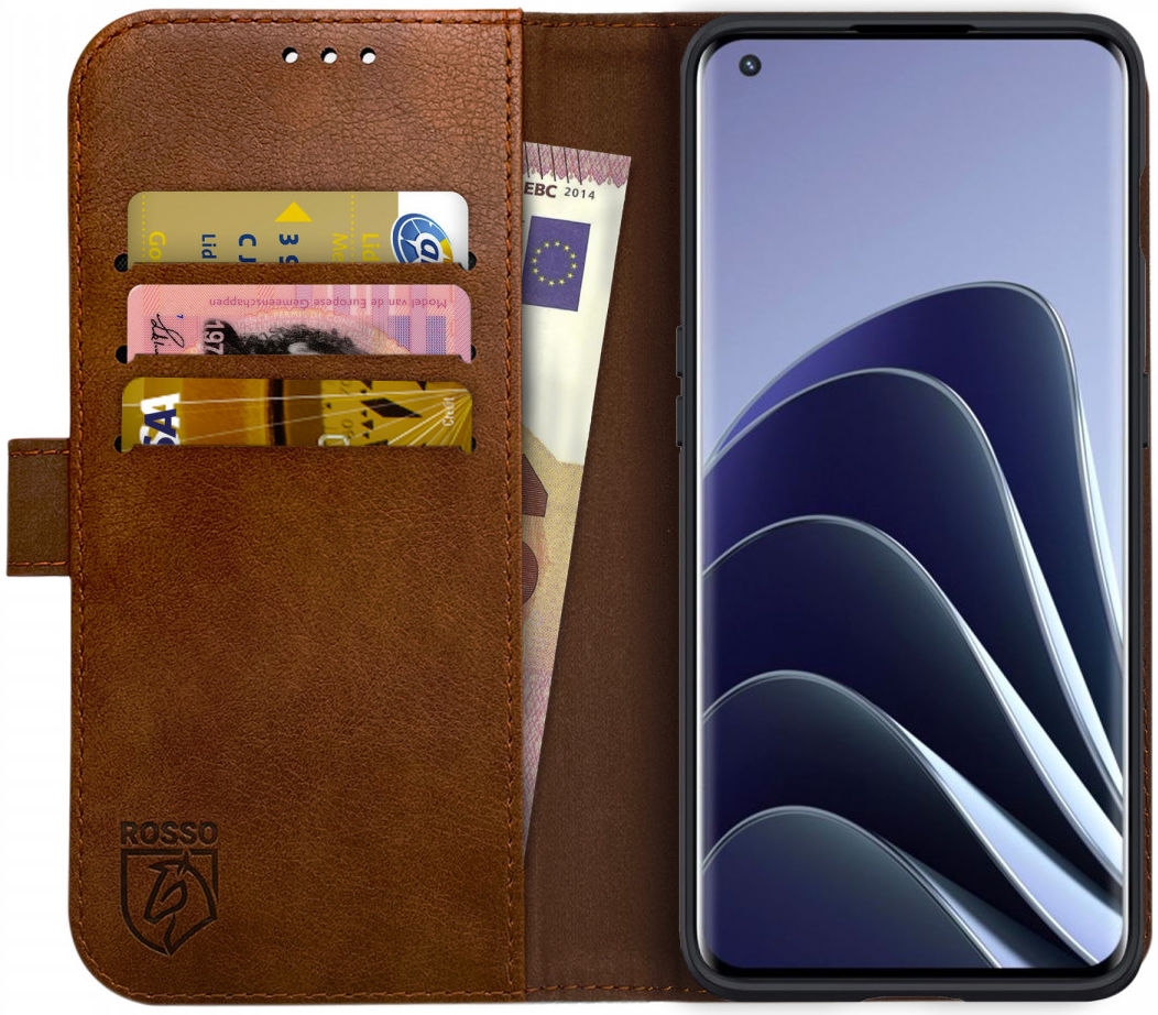 Rosso Element PU Θήκη Πορτοφόλι OnePlus 10 Pro - Brown (8719246353727)