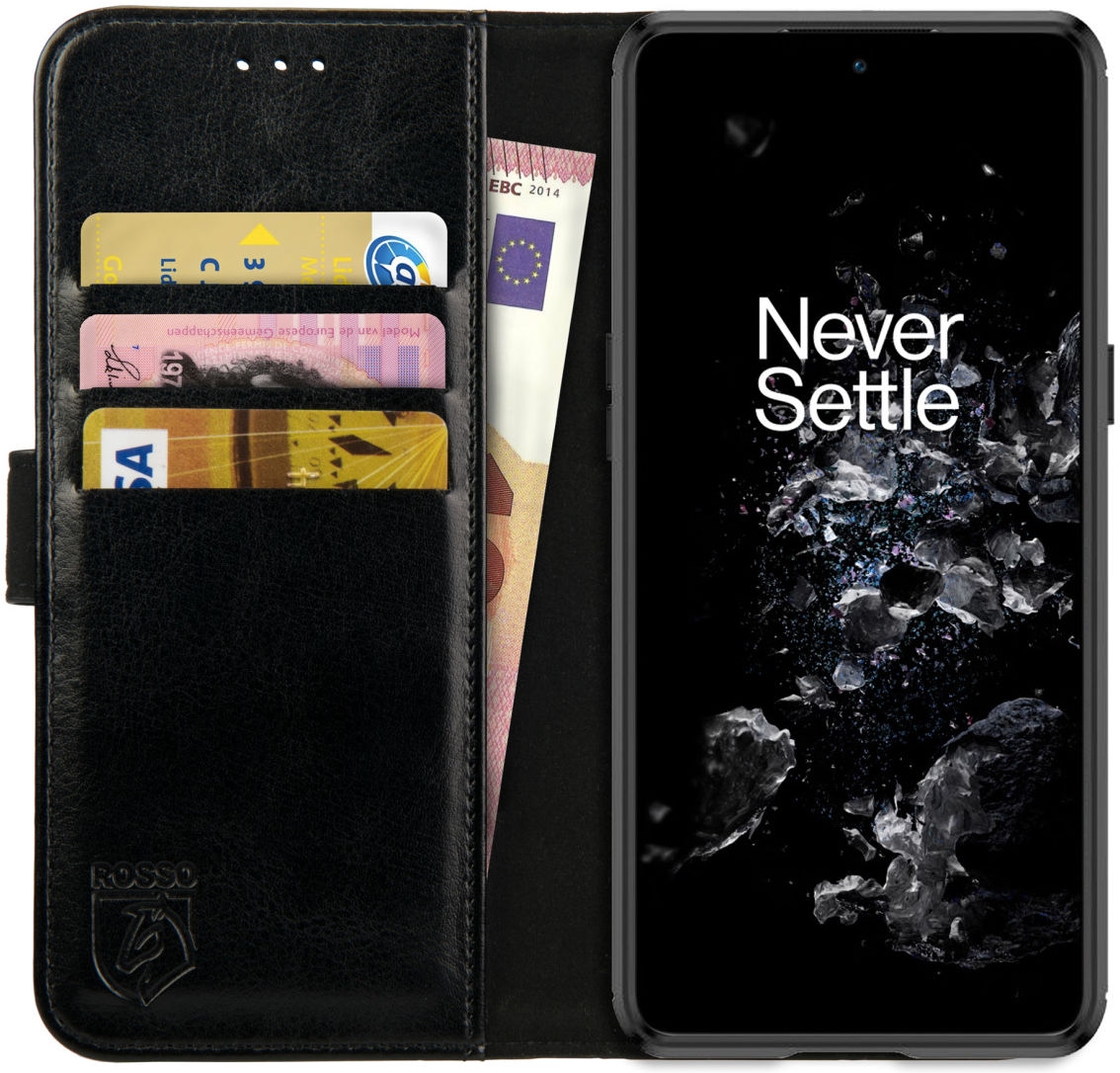Rosso Element PU Θήκη Πορτοφόλι OnePlus 10T - Black