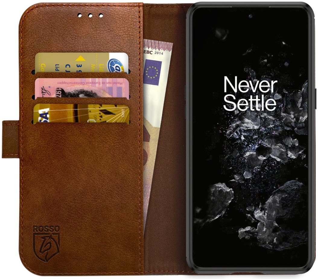 Rosso Element PU Θήκη Πορτοφόλι OnePlus 10T - Brown
