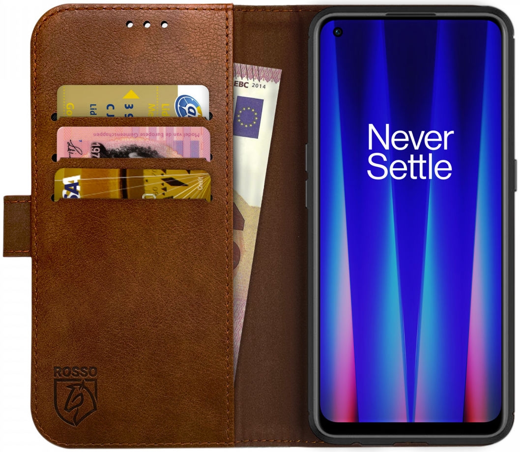 Rosso Element PU Θήκη Πορτοφόλι OnePlus Nord CE 2 5G - Brown