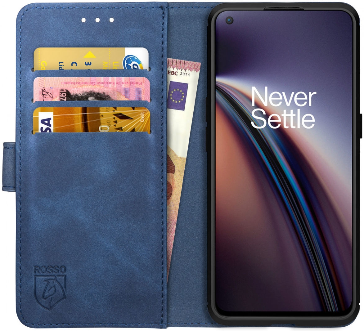 Rosso Element PU Θήκη Πορτοφόλι OnePlus Nord CE 5G - Blue