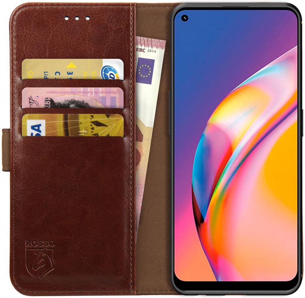 Rosso Element PU Θήκη Πορτοφόλι Oppo Reno5 Lite - Brown