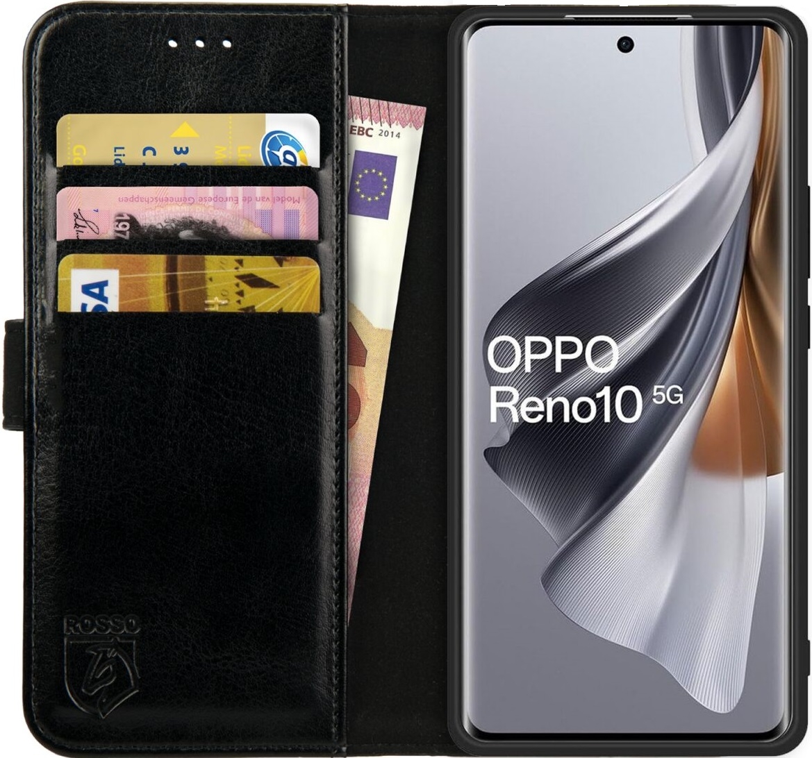 Rosso Element PU Θήκη Πορτοφόλι Oppo Reno10 - Black