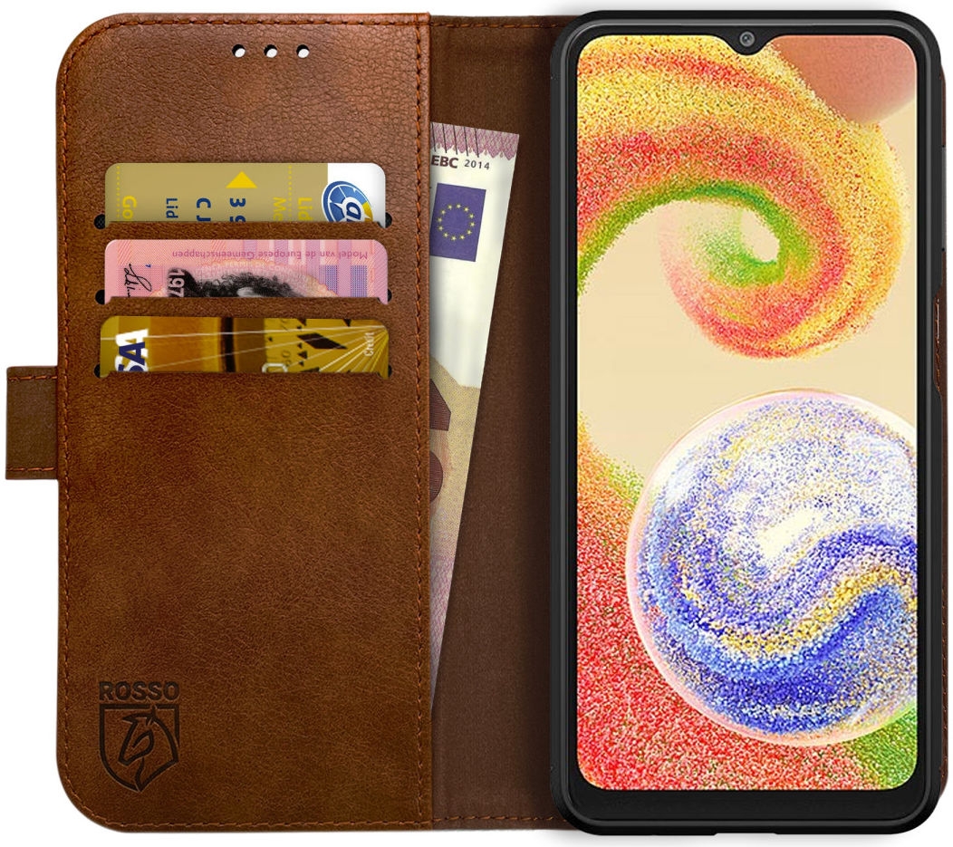 Rosso Element PU Θήκη Πορτοφόλι Samsung Galaxy A04 - Brown
