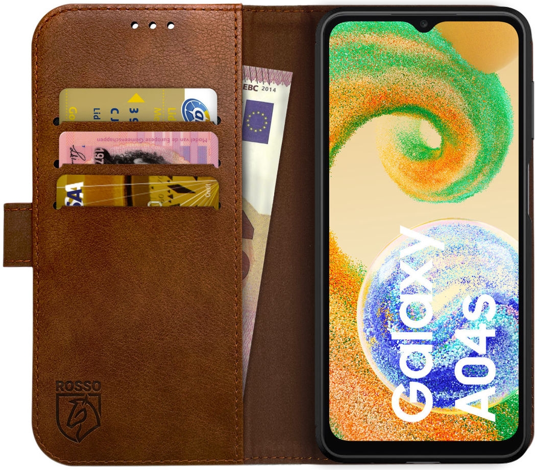 Rosso Element PU Θήκη Πορτοφόλι Samsung Galaxy A04s - Brown