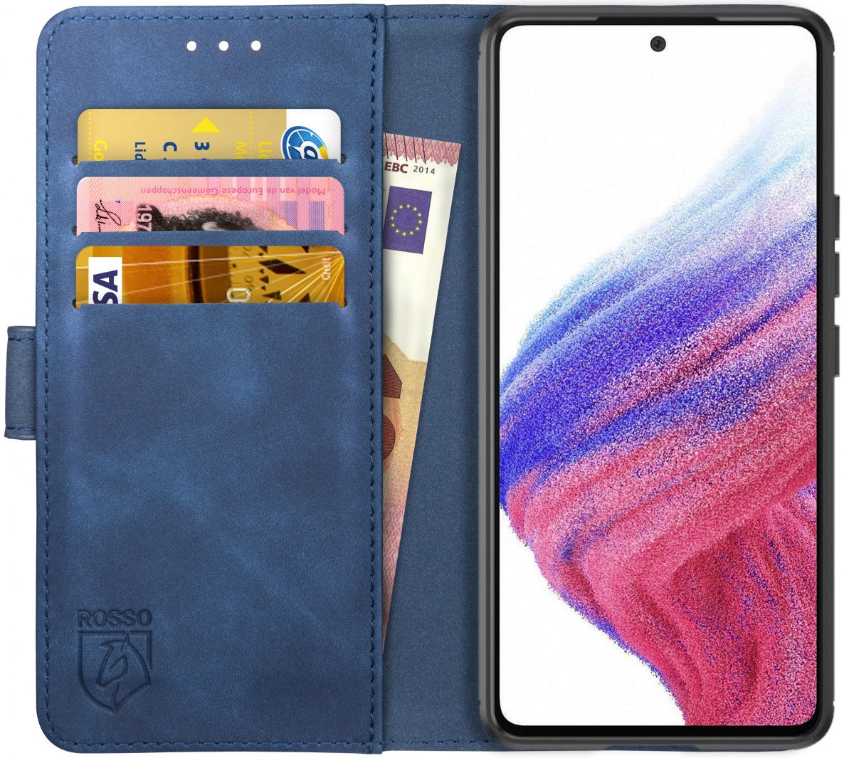Rosso Element PU Θήκη Πορτοφόλι Samsung Galaxy A53 5G - Blue