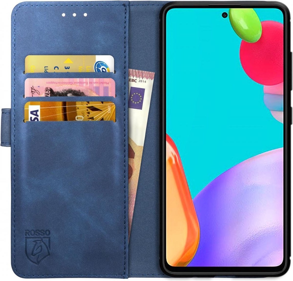 Rosso Element PU Θήκη Πορτοφόλι Samsung Galaxy A73 5G - Blue (8719246344176)