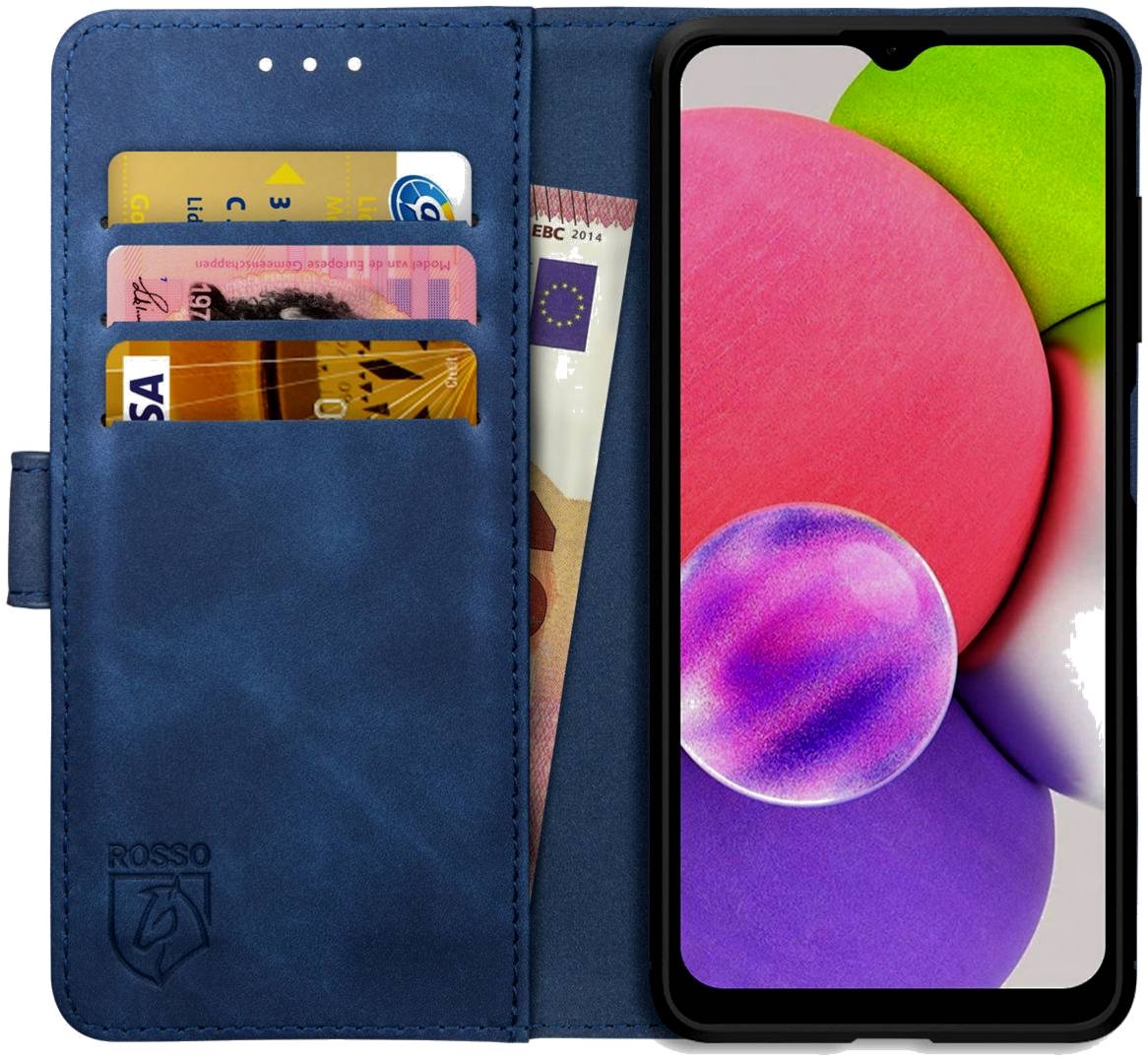 Rosso Element PU Θήκη Πορτοφόλι Samsung Galaxy A03s - Blue