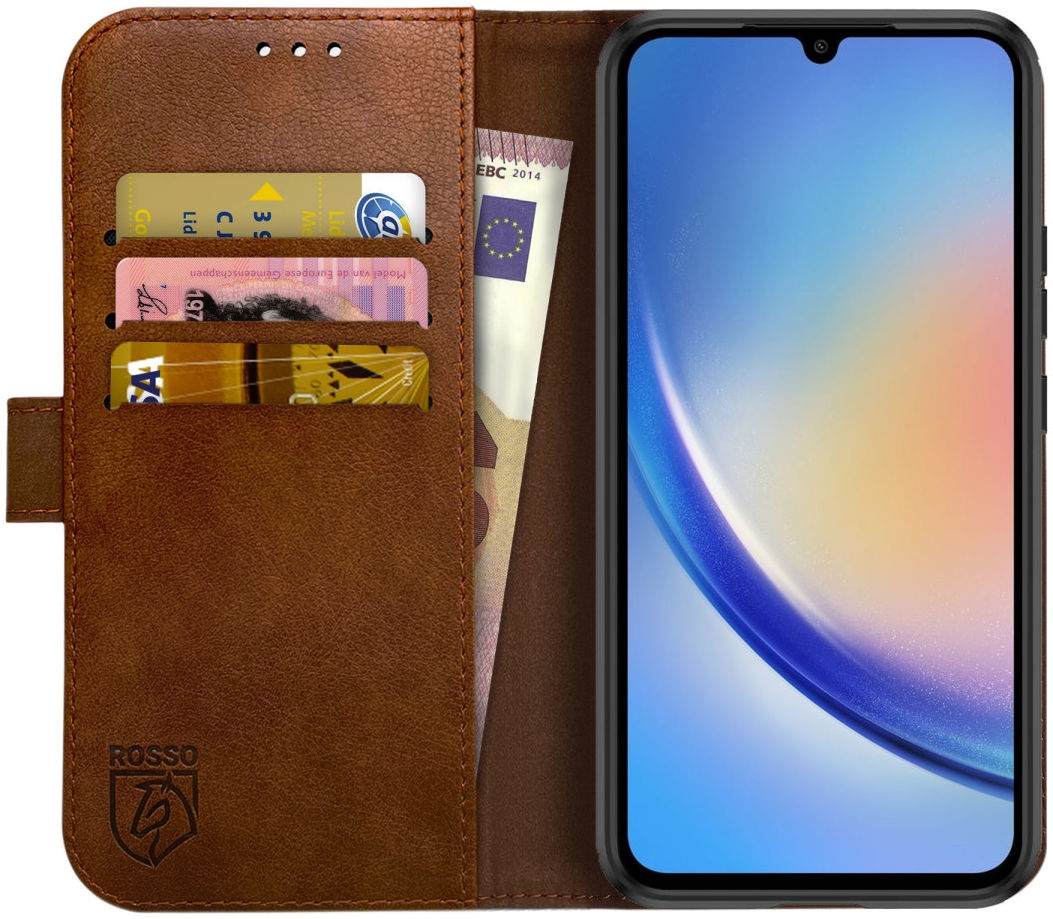Rosso Element PU Θήκη Πορτοφόλι Samsung Galaxy A34 - Brown