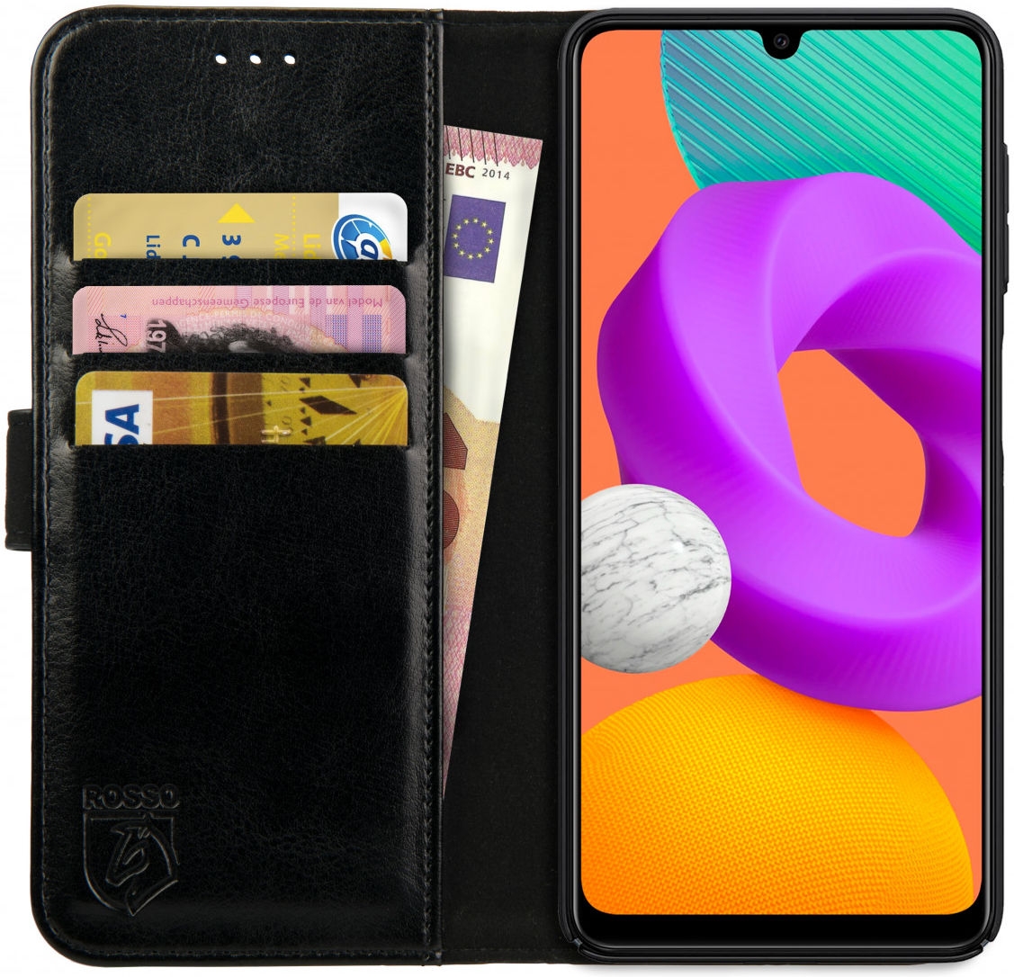 Rosso Element PU Θήκη Πορτοφόλι Samsung Galaxy M22 / A22 - Black