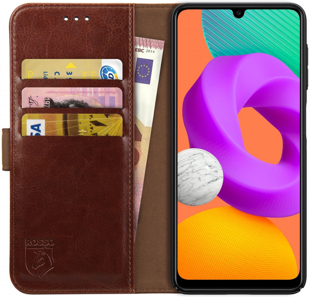Rosso Element PU Θήκη Πορτοφόλι Samsung Galaxy M22 / A22 4G - Brown