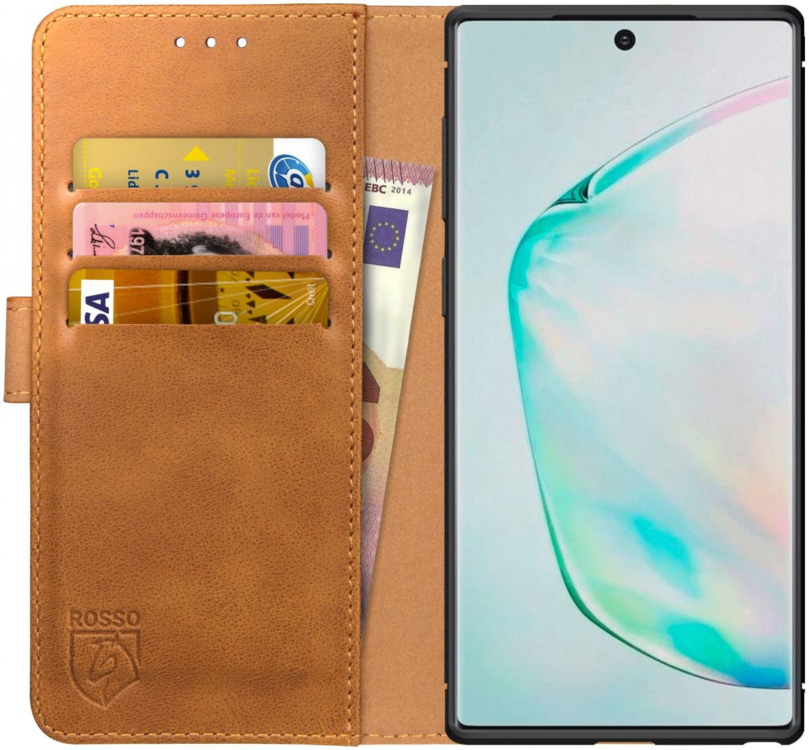 Rosso Element PU Θήκη Πορτοφόλι Samsung Galaxy Note 10 - Light Brown