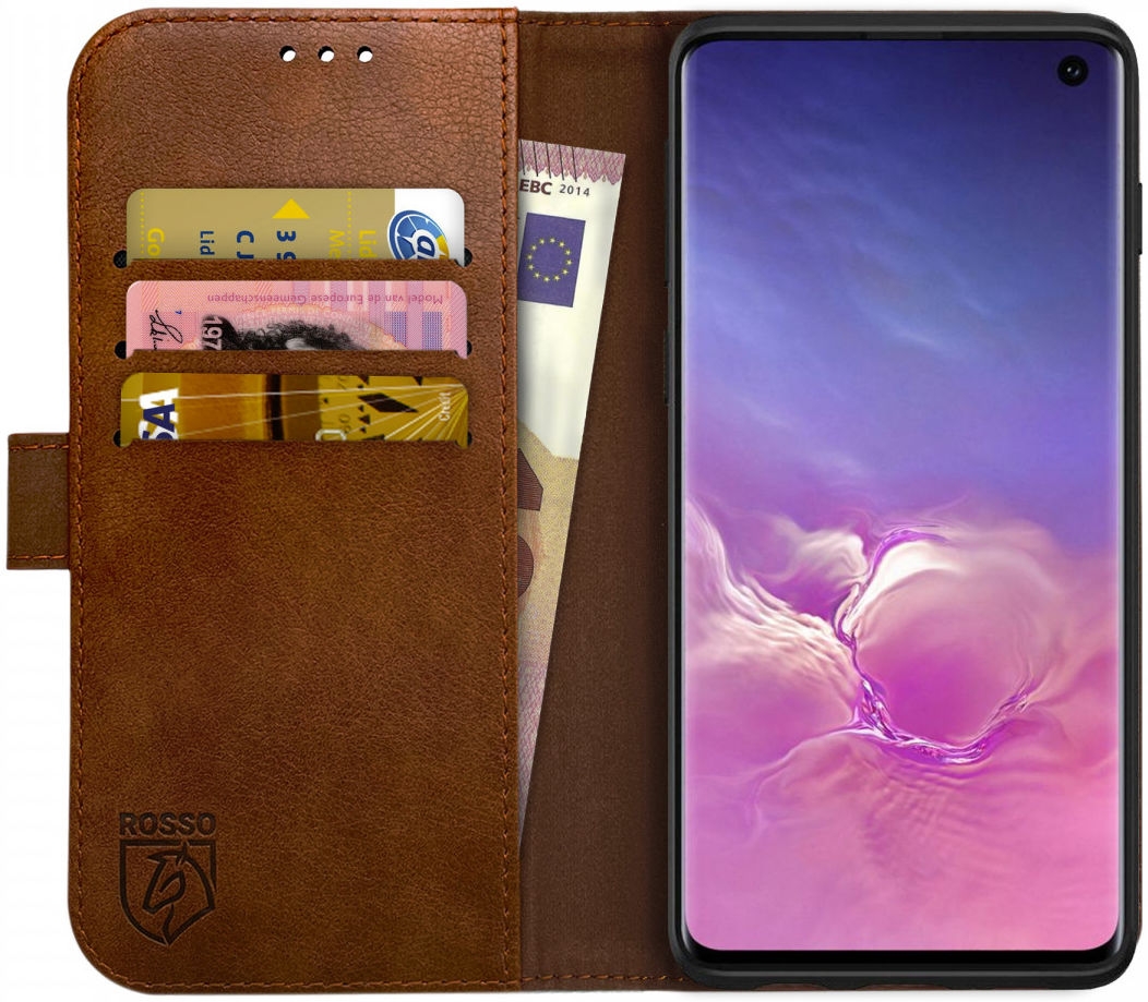 Rosso Element PU Θήκη Πορτοφόλι Samsung Galaxy S10 - Brown