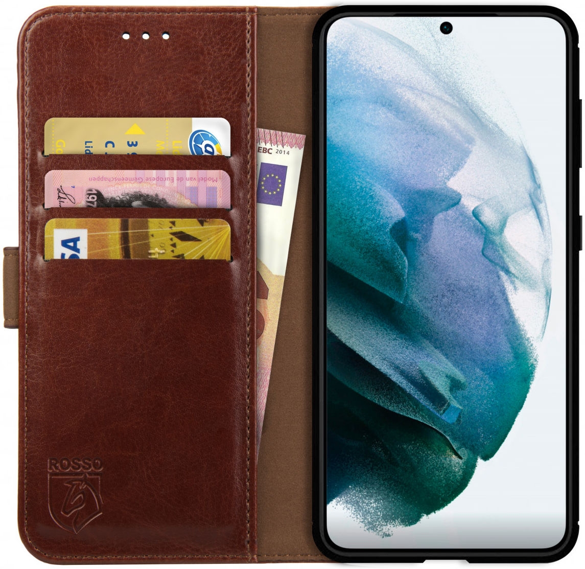 Rosso Element PU Θήκη Πορτοφόλι Samsung Galaxy S21 5G - Brown