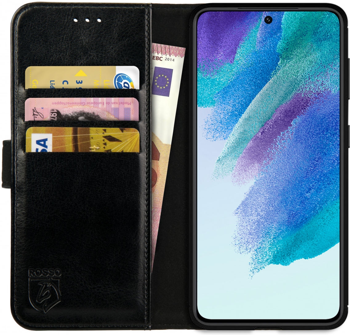 Rosso Element PU Θήκη Πορτοφόλι Samsung Galaxy S21 FE 5G - Black
