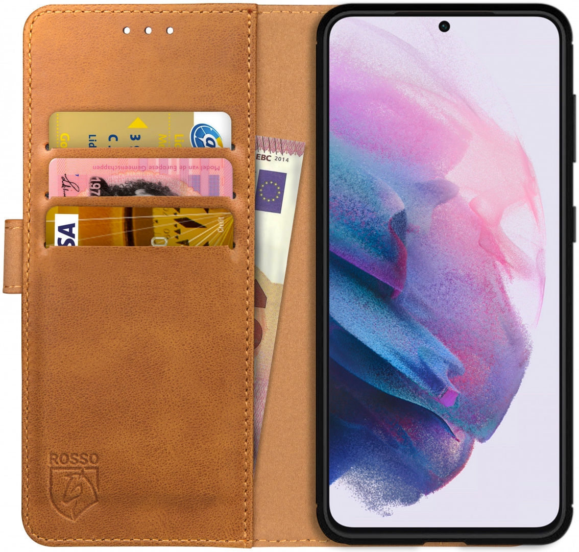 Rosso Element PU Θήκη Πορτοφόλι Samsung Galaxy S21 Plus 5G - Light Brown