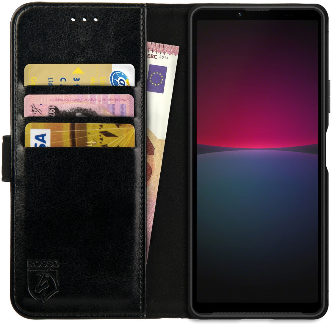 Rosso Element PU Θήκη Πορτοφόλι Sony Xperia 10 IV - Black 
