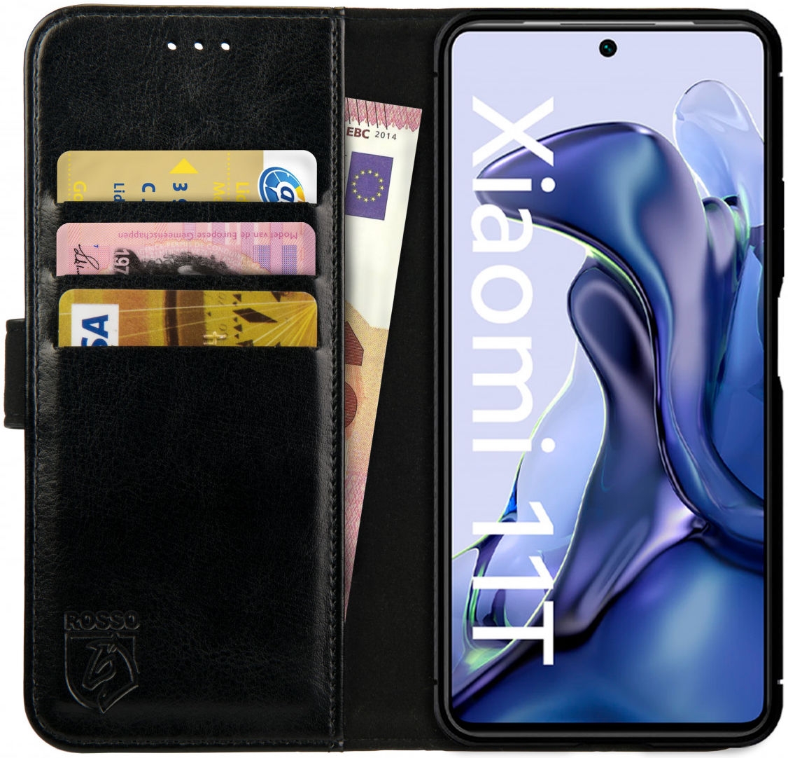 Rosso Element PU Θήκη Πορτοφόλι Xiaomi 11T / 11T Pro - Black