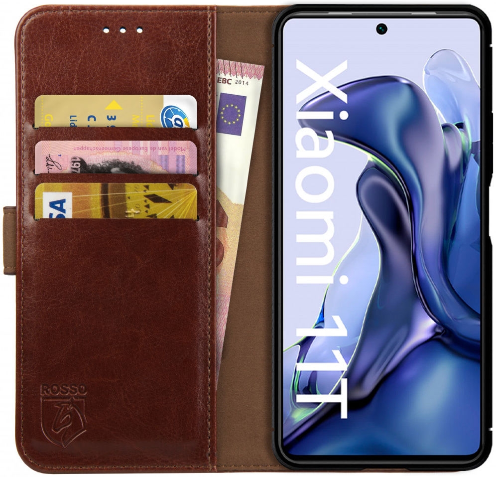 Rosso Element PU Θήκη Πορτοφόλι Xiaomi 11T / 11T Pro - Brown