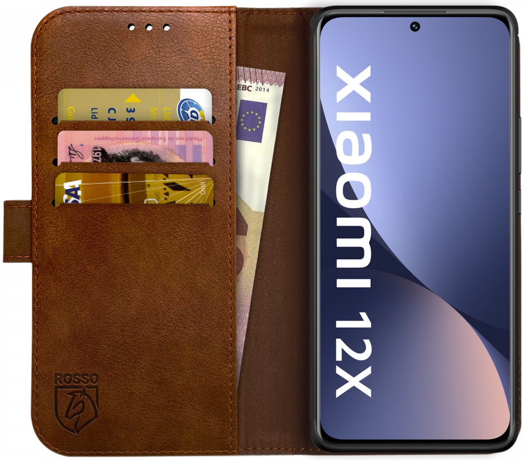 Rosso Element PU Θήκη Πορτοφόλι Xiaomi 12 / 12X - Brown