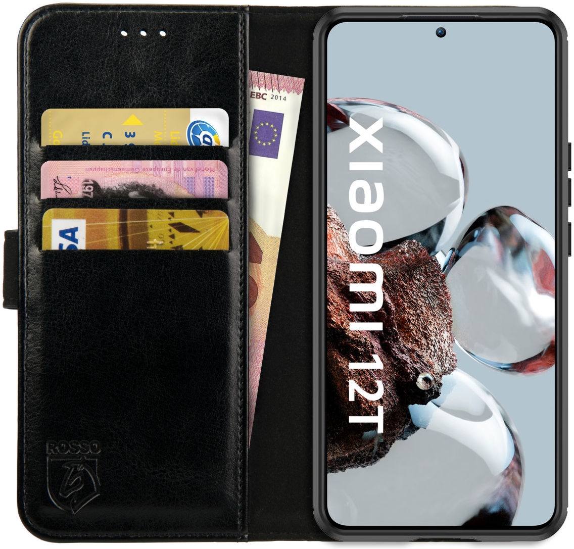 Rosso Element PU Θήκη Πορτοφόλι Xiaomi 12T / 12T Pro - Black
