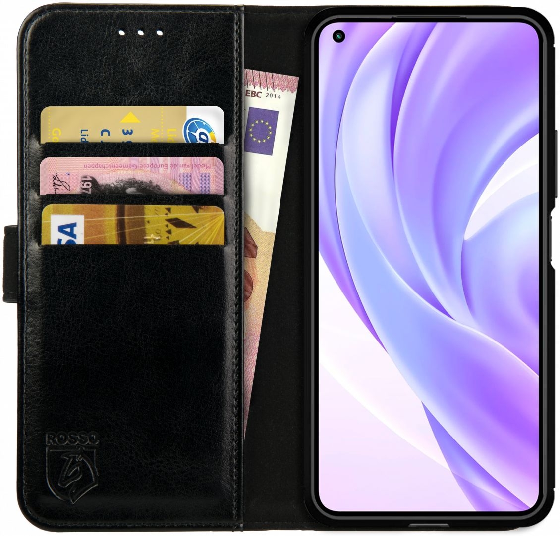 Rosso Element PU Θήκη Πορτοφόλι Xiaomi 11 Lite 5G NE / Mi 11 Lite - Black