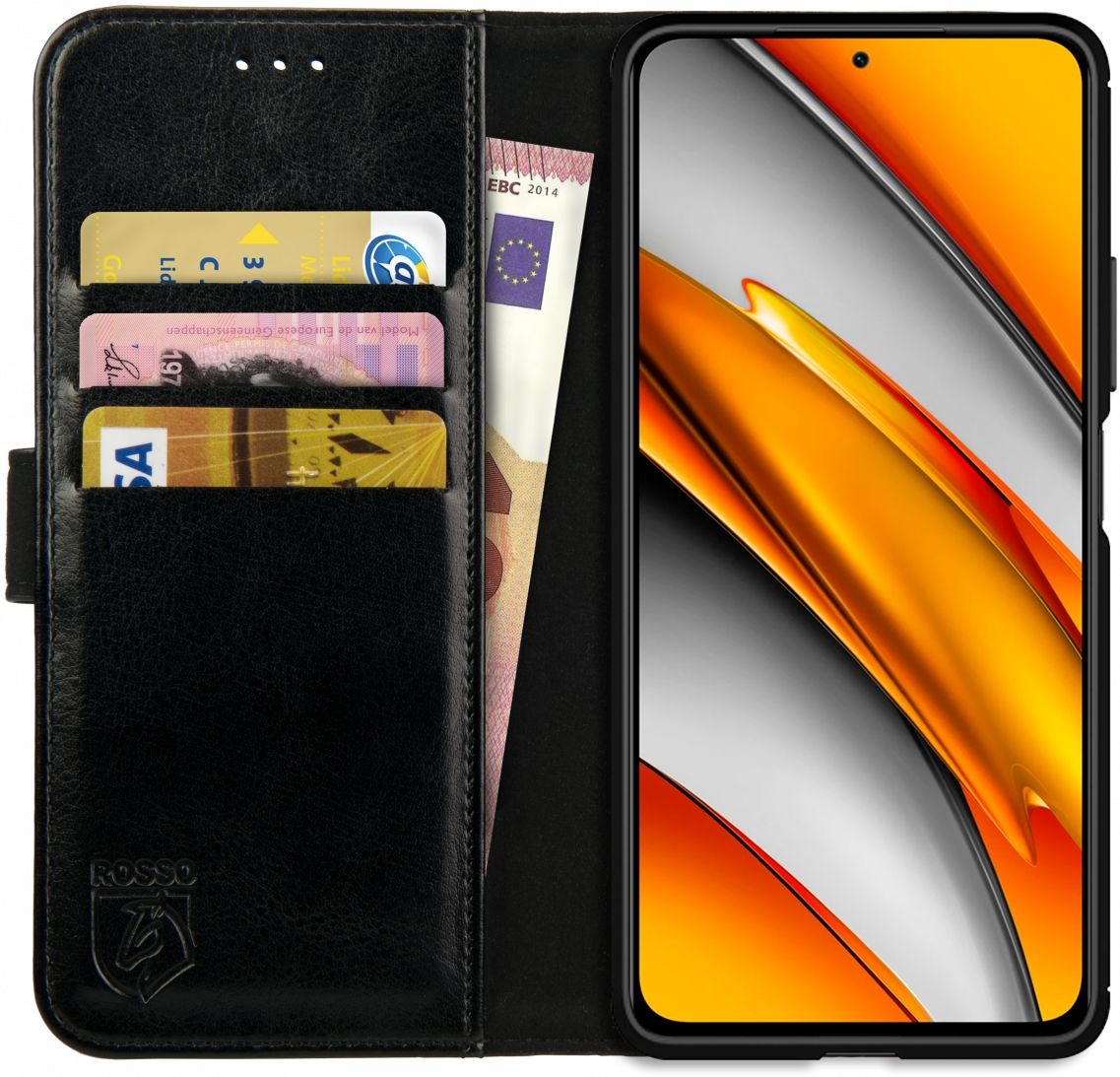 Rosso Element PU Θήκη Πορτοφόλι Xiaomi Poco F3 / Mi 11i - Black