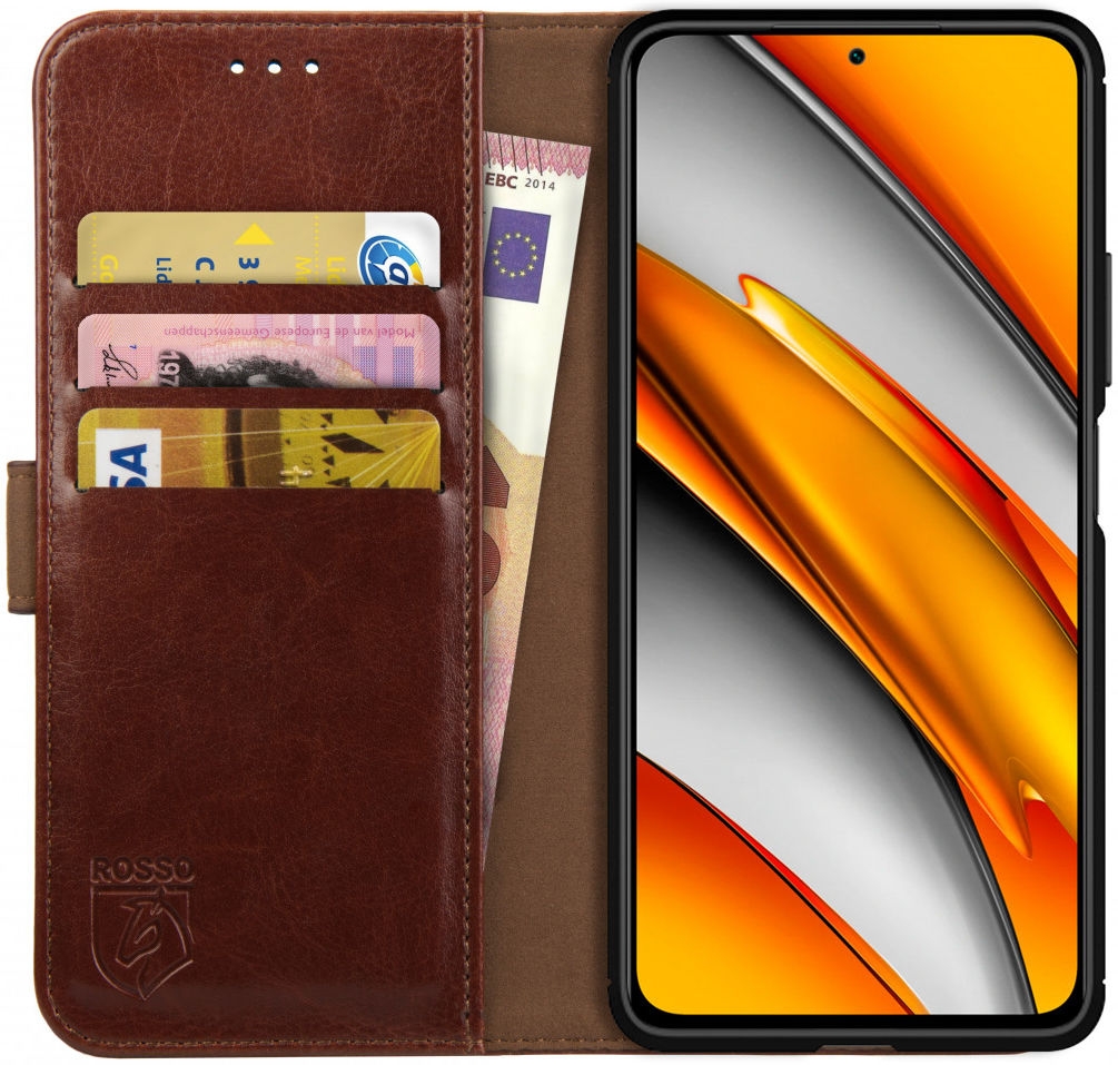 Rosso Element PU Θήκη Πορτοφόλι Xiaomi Poco F3 / Mi 11i - Brown