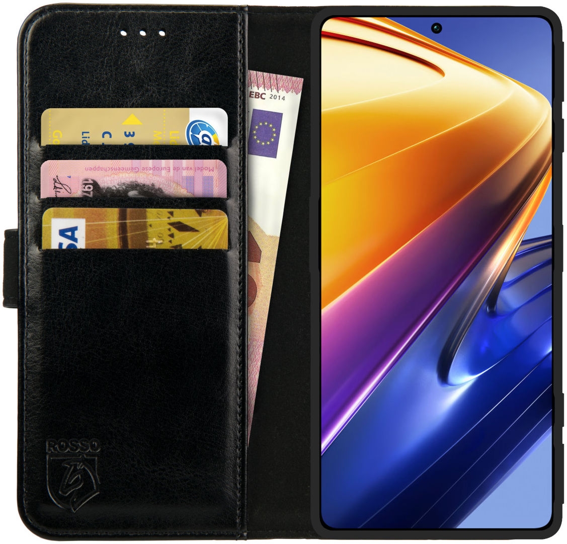 Rosso Element PU Θήκη Πορτοφόλι Xiaomi Poco F4 GT - Black