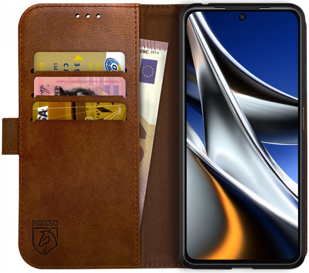 Rosso Element PU Θήκη Πορτοφόλι Xiaomi Poco X4 Pro 5G - Brown