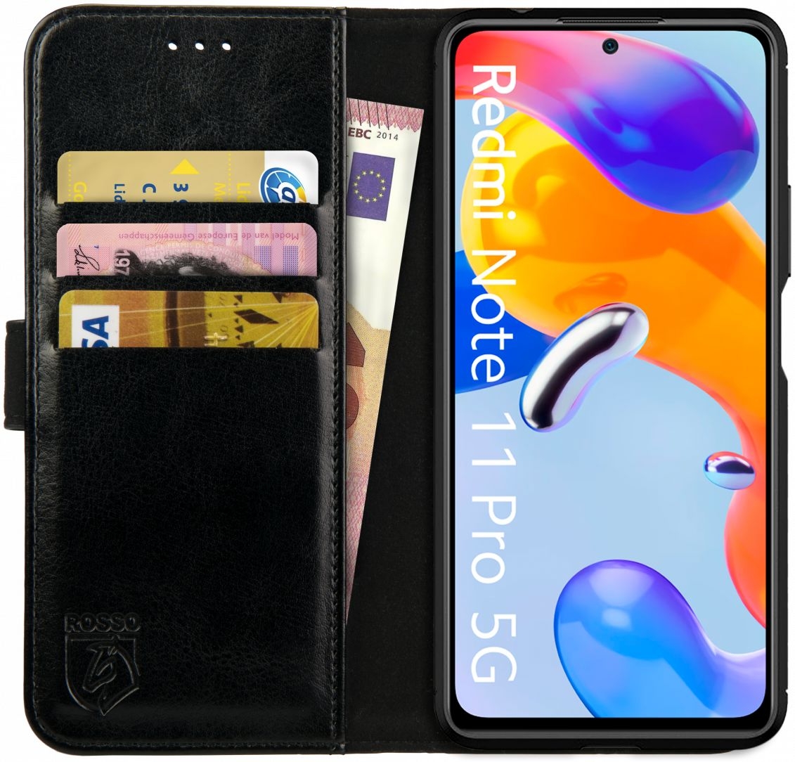 Rosso Element PU Θήκη Πορτοφόλι Xiaomi Redmi Note 11 Pro / Redmi Note 12 Pro 4G - Black