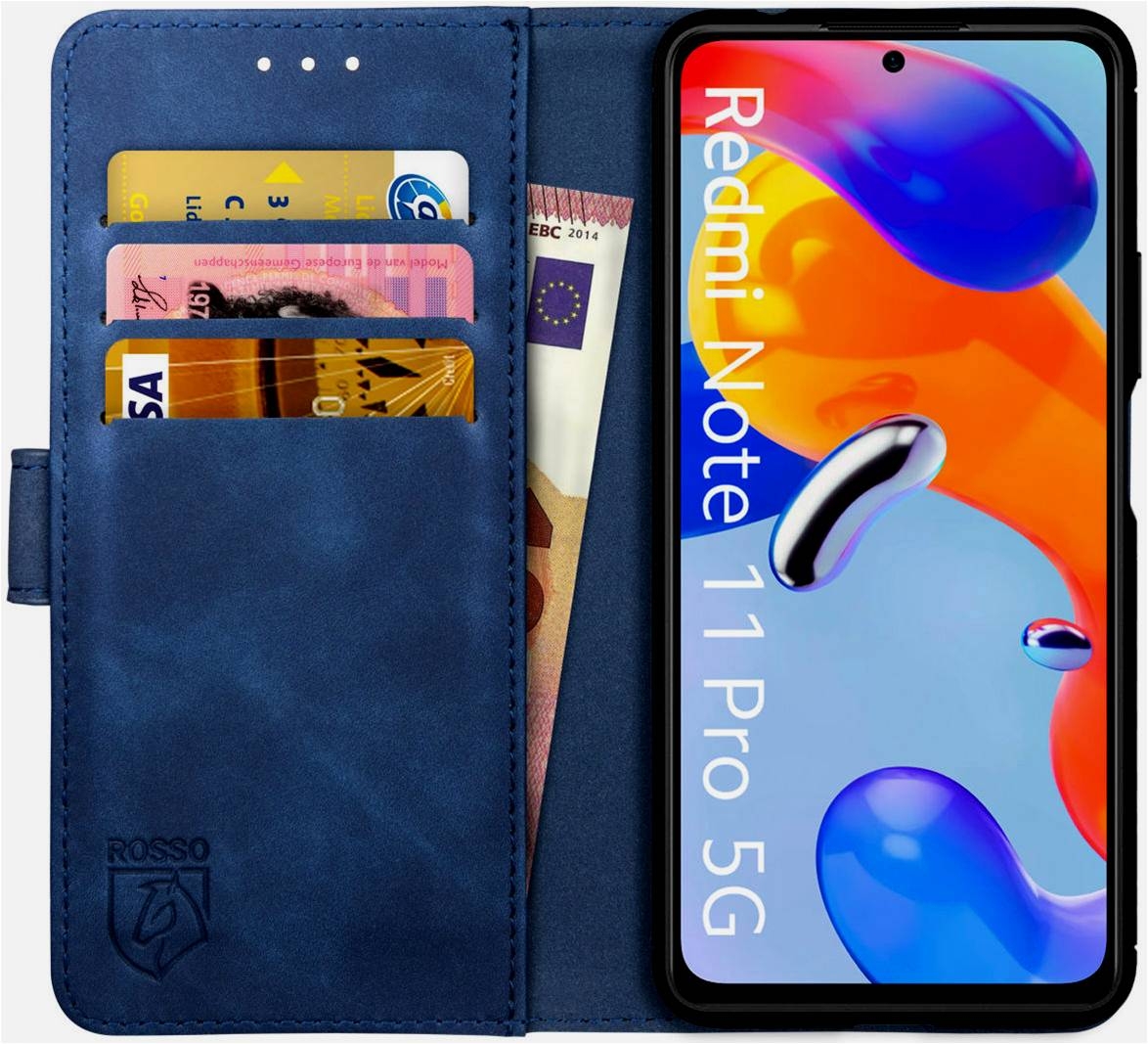 Rosso Element PU Θήκη Πορτοφόλι Xiaomi Redmi Note 11 Pro / Redmi Note 12 Pro 4G - Blue