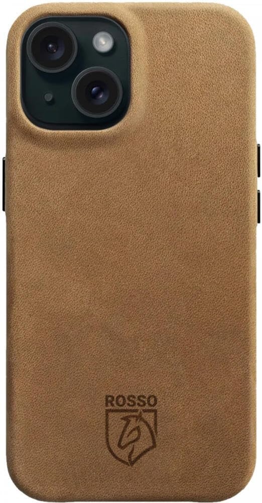 Rosso Elite Back Cover - Δερμάτινη Θήκη MagSafe - Apple iPhone 15 - Light Brown