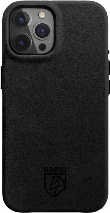 Rosso Elite Back Cover - Δερμάτινη Θήκη MagSafe - Apple iPhone 15 Pro Max - Black