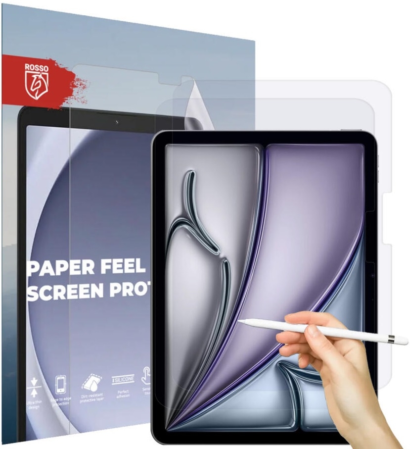 Rosso Paper Feel Film Screen Protector - Μεμβράνη Προστασίας Οθόνης - Apple iPad Air 6 2024 11" - 2 Τεμάχια - Clear